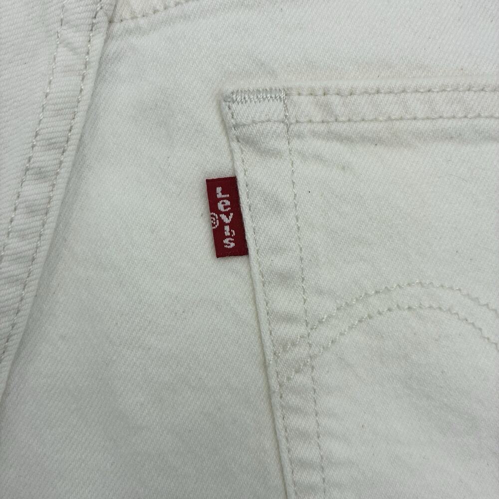 Levi’s 501 Women’s White Denim Shorts Button Fly Size 28 NWT Classic - Picture 6 of 12